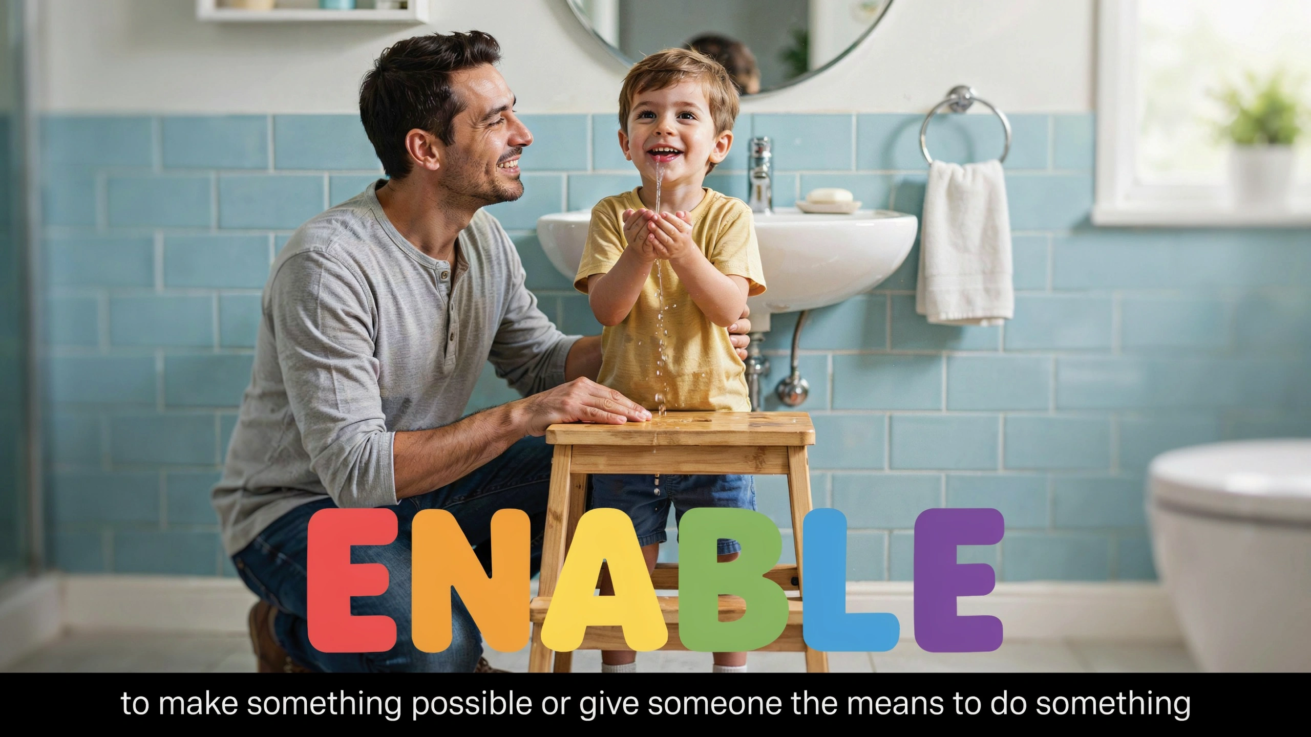 English Illustration for enable